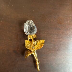 Vintage Swarovski Crystal Rose Brooch